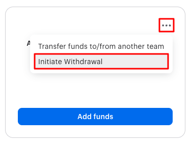 Initiate withdrawal setting