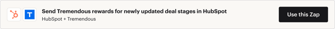 Send Tremendous rewards for newly updated deal stages in HubSpot