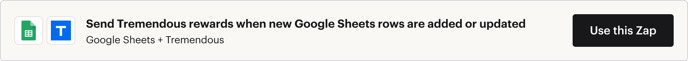 Enviar recompensas de Tremendous cuando se añaden o actualizan nuevas filas de Google Sheets