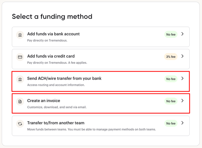 funding method